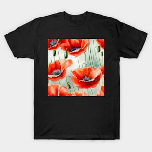 Watercolor poppy flower T-Shirt